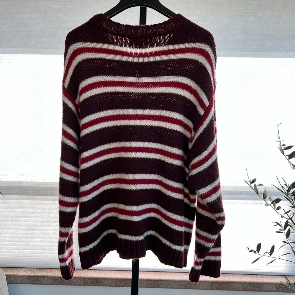 THE GREAT Oversized Striped Crew Neck Sweater - Picture 7 of 9